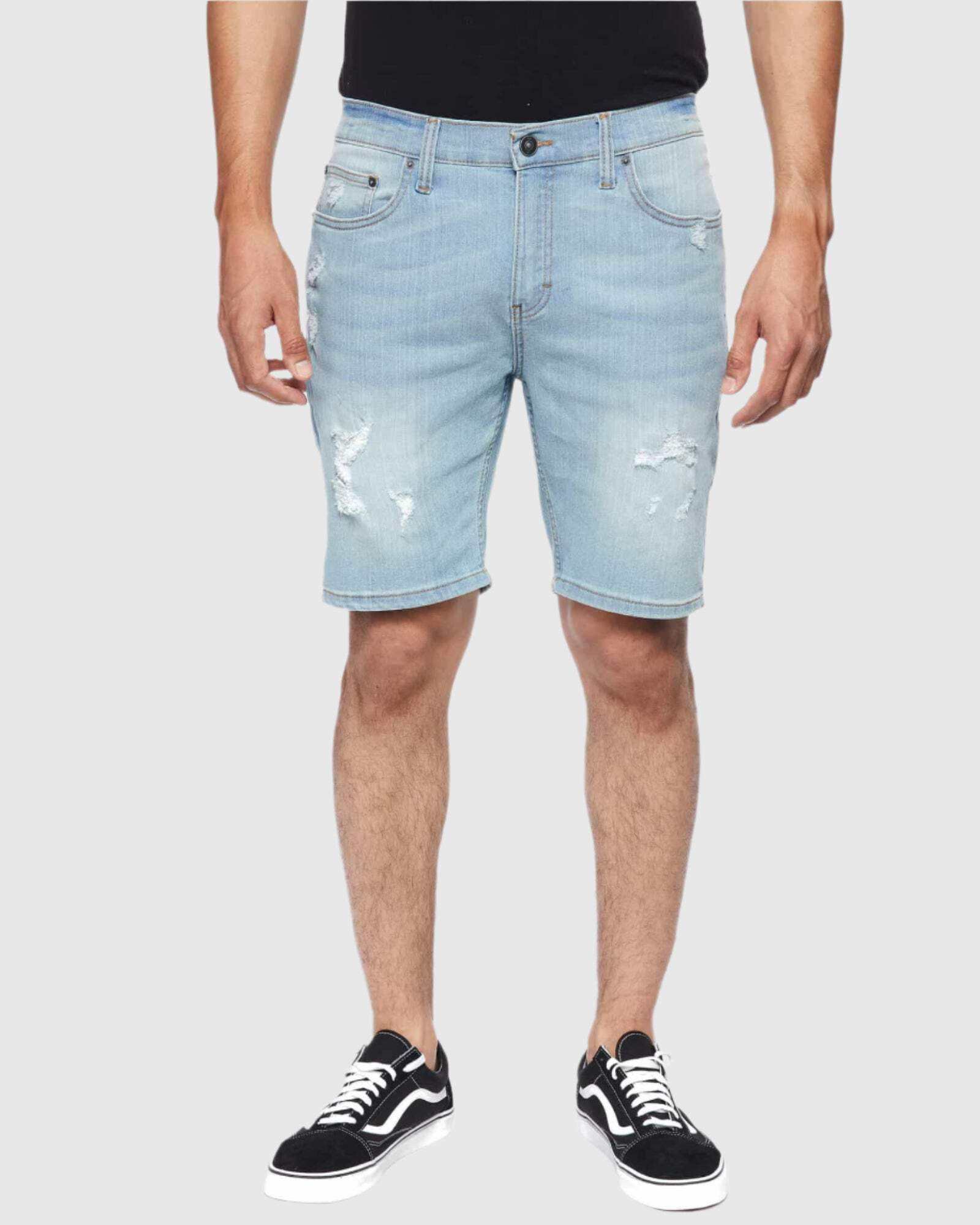 MEN'S RIPPER DISTRESSED DENIM SHORTS - Walmart.com