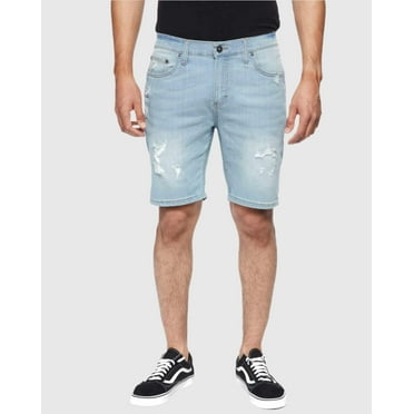 MEN'S RIPPER DISTRESSED DENIM SHORTS