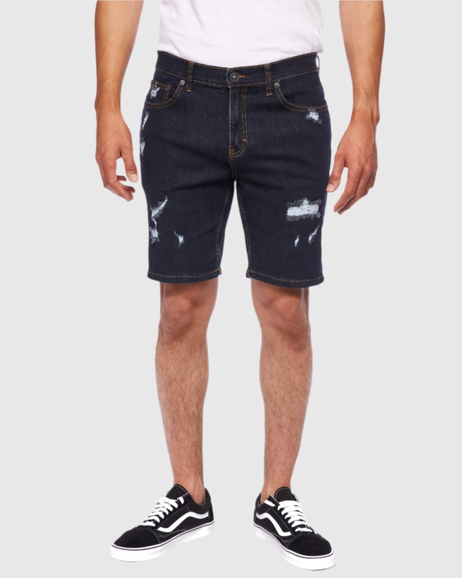 MEN'S RIPPER DISTRESSED DENIM SHORTS - Walmart.com
