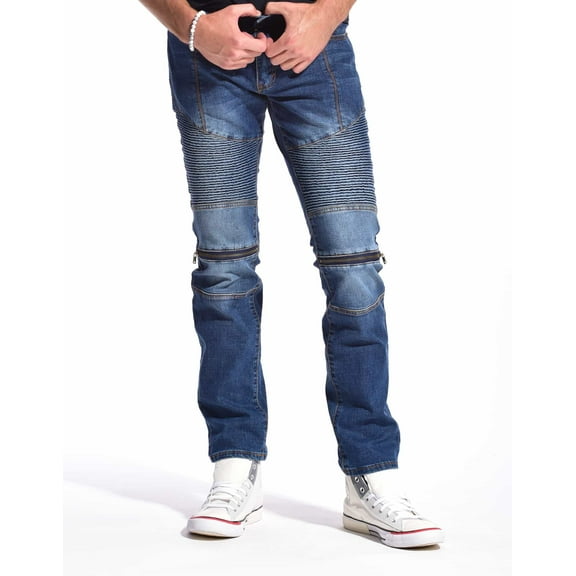 MEN'S SEQUOIA FIVE POCKETS MOTO SLIM FIT JEANS