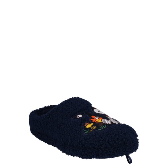 Snoopy by Peanuts Mens navy camping theme Slipper