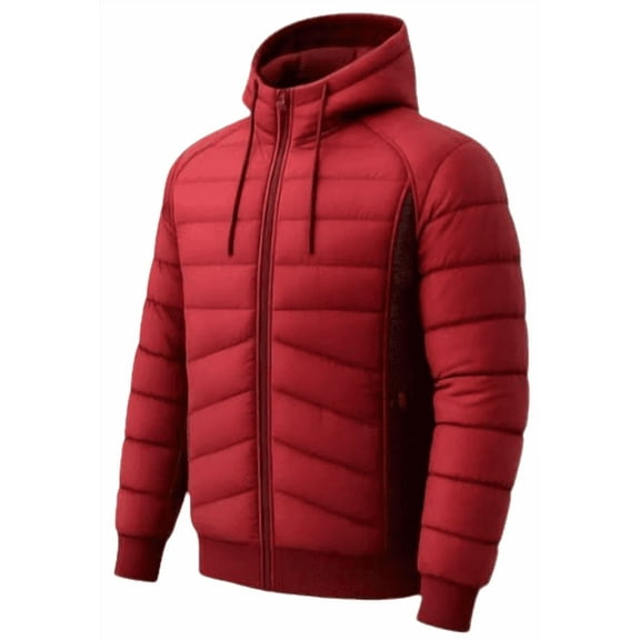 MEN'S SOLID CASUAL MIDWEIGHT FASHIONED SLIM FITTED JACKET W/DRAWSTRINGS S TO 4XL