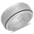 thumbnail image 1 of MEN'S STAINLESS STEEL SPINNER RING WITH PRAYER ACCENT, 1 of 1