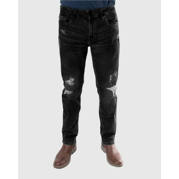MEN'S STAMPEDE RIPPED STRAIGHT FIT JEANS