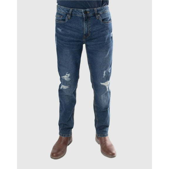 MEN'S STAMPEDE RIPPED STRAIGHT FIT JEANS