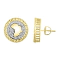 thumbnail image 1 of Bellano Men's Stud Earrings 0.25CT Round Diamond 10K Yellow Gold, 1 of 1