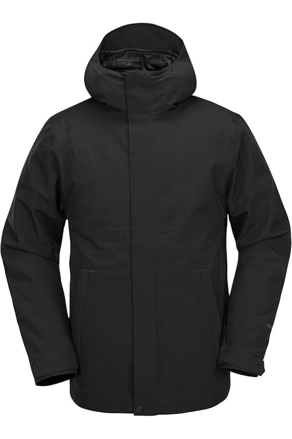 MENS VOLCOM BRIGHTON FULL ZIP WINTER SKI SNOWBOARD JACKET (2XL) BLACK
