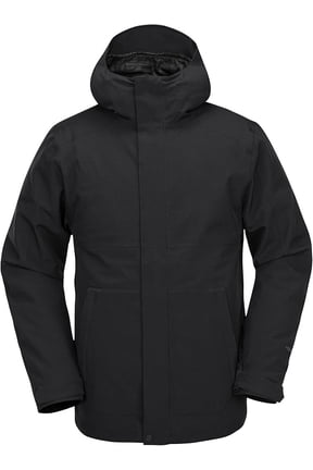 MENS VOLCOM BRIGHTON FULL ZIP WINTER SKI SNOWBOARD JACKET (2XL) BLACK
