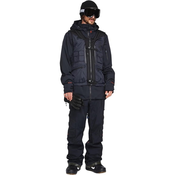 MENS VOLCOM IGUCHI SLACK SKI SNOWBOARD BACKCOUNTRY VEST (MEDIUM) BLACK