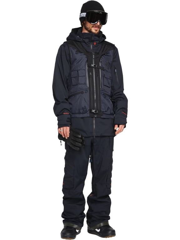 MENS VOLCOM IGUCHI SLACK SKI SNOWBOARD BACKCOUNTRY VEST (MEDIUM) BLACK