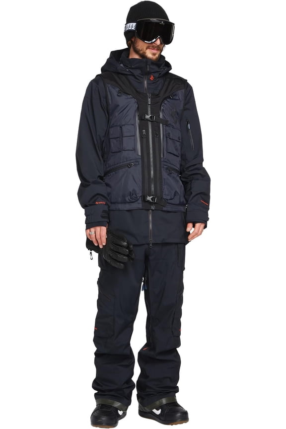 MENS VOLCOM IGUCHI SLACK SKI SNOWBOARD BACKCOUNTRY VEST (MEDIUM) BLACK