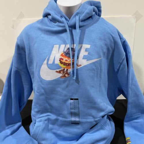 MEN'S XXL NIKE SPORTSWEAR BURGER FLEECE PULLOVER HOODIE BLUE DN5180-412 -  Walmart.com