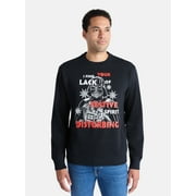 Star Wars Darth Vader Men's and Big Men's Holiday Graphic Light Up Sweatshirt, Sizes XS-3XL