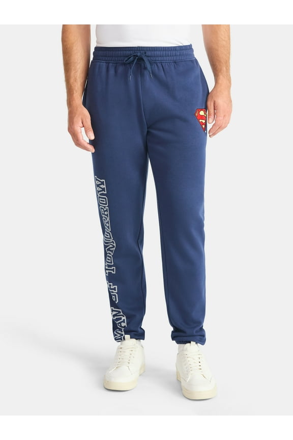 Superman Men's and Big Men's Graphic Jogger Pants, Sizes XS-3XL