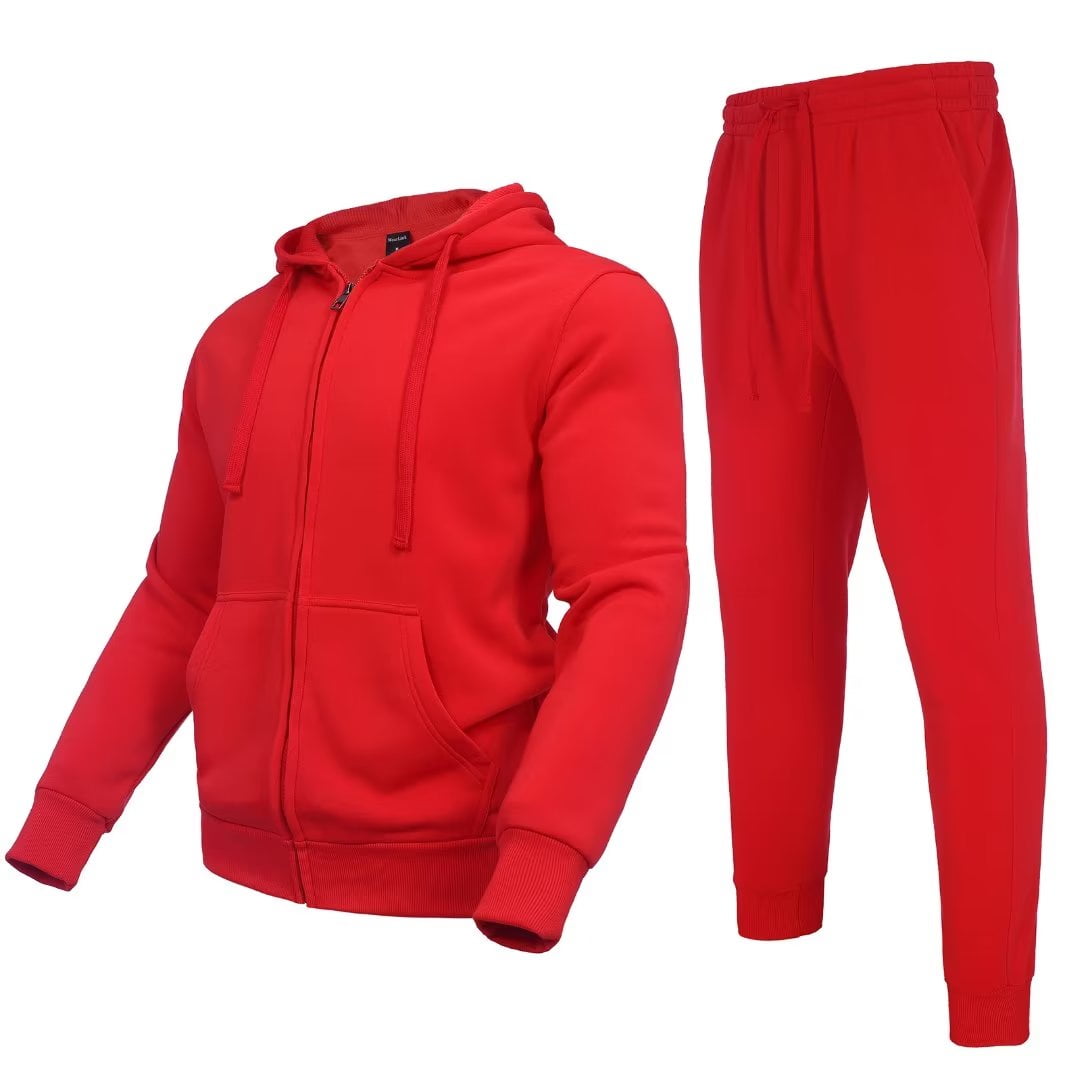 MEN TRACKSUIT FLEECE HOODIE SWEATSUIT FOR MEN SPORTSWEAR