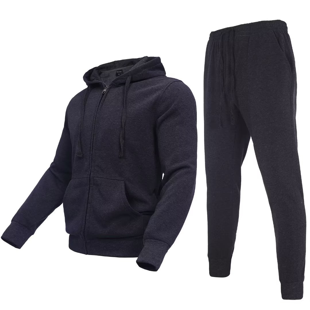 MEN TRACKSUIT FLEECE HOODIE SWEATSUIT FOR MEN SPORTSWEAR