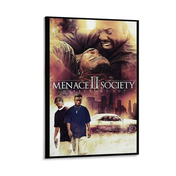 MENACE II SOCIETY 1993 Movie Poster Posters Art Print Wall Photo Paint Poster Hanging Picture Family Bedroom Decor Gift 12x18inch(30x45cm)