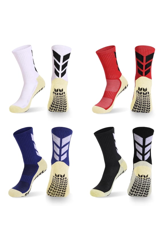 Soccer Grip Socks Men Youth Non Slip Grippy Socks for Men Hospital Anti Slip Athletic Comfortable