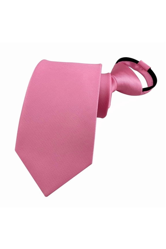 Pink Zipper Ties for Men Adjustable 3.15" Classic Neckties for Business Wedding Groomsmen