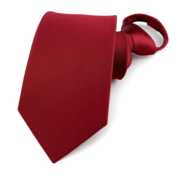 MENDENG Red Zipper Ties for Men Adjustable 3.15" Classic Neckties for Business Wedding Groomsmen