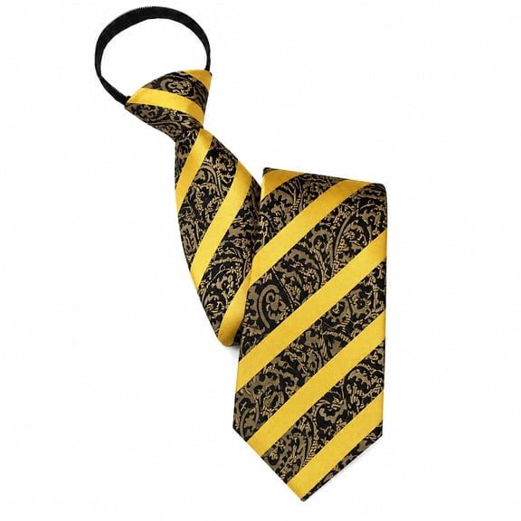 MENDENG Zipper Ties for Men Adjustable Neckties 3.15" Stripes Woven Patterned Zipper Neck Tie Gifts
