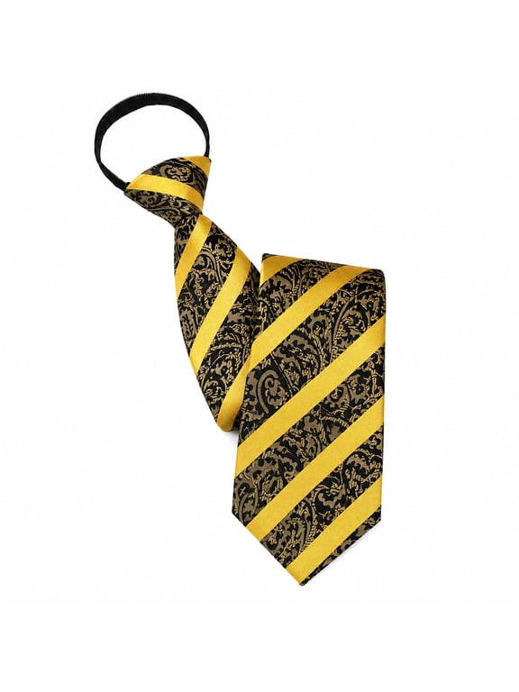 Zipper Ties for Men Adjustable Neckties 3.15" Stripes Woven Patterned Zipper Neck Tie Gifts