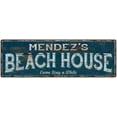 thumbnail image 1 of MENDEZ'S Beach House Blue Rustic Cabin Home Decor 6x18 Metal 106180026242, 1 of 1