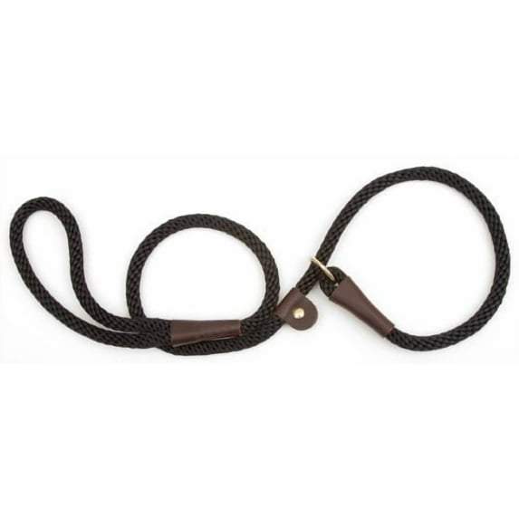 Mendota ME02703 Dog Products British Style Slip Leash, 1/2-Inch by 4-Feet, Black