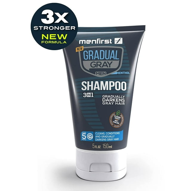 Menfirst 3x Stronger Hair Darkening Shampoo For Men Gradual Gray 3 In 1 Gray Hair Shampoo 3491