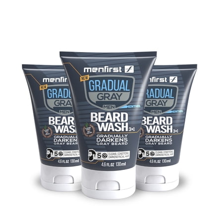 MENFIRST Gradual Gray Darkening Beard Wash Shampoo for Men, Reduces White Beard Color, 4.6 oz, 3-Pack price history and forecast - Menfirst MEN-WAS-3PA-MFN