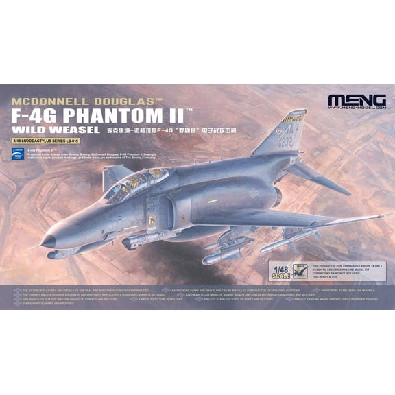 MENG LS-015 1/48 Scale McDonnell Douglas F-4G Phantom II Wild Weasel Plastic Model Kit