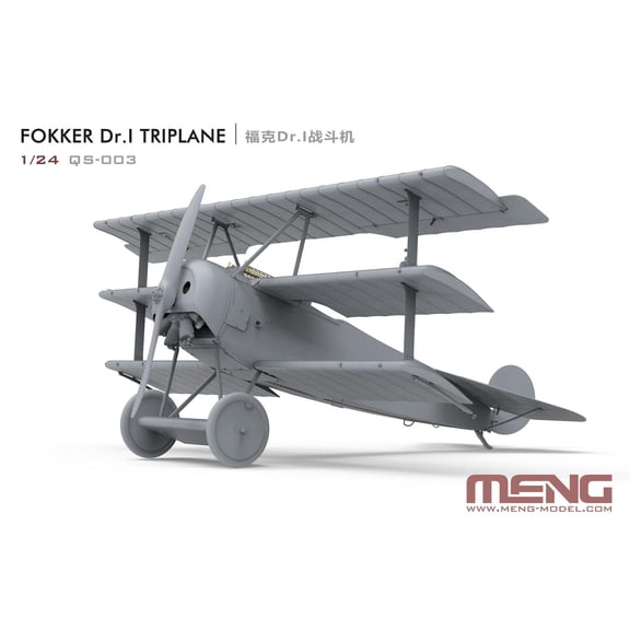 MENG QS-003 1/24 Scale Fokker Dr.I Triplane Plastic Model Kit