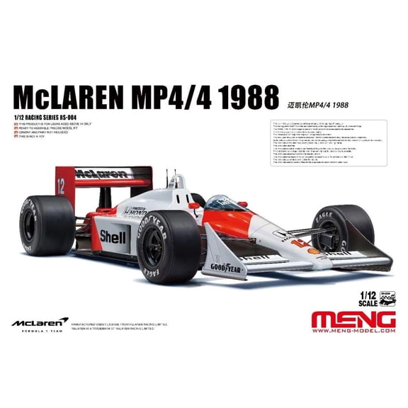 MENG RS-004 1/12 Raceing Car MP4/4 1988 MODEL CAR IN STOCK LIMITED
