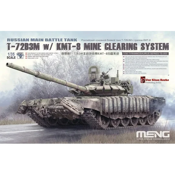 MENG TS-053 1/35 RUSSIAN MAIN BATTLE TANK T-72B3M w/KMT-8 MINE CLEARING SYSTEM