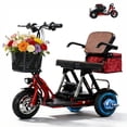 thumbnail image 1 of MENGFANMIN Mobility Scooter for Seniors,3 Wheels Foldable Portable Motorized Scooters with Removable Lithium Battery for 34 Miles,265lb Capacity,350w Motor,Red, 1 of 9