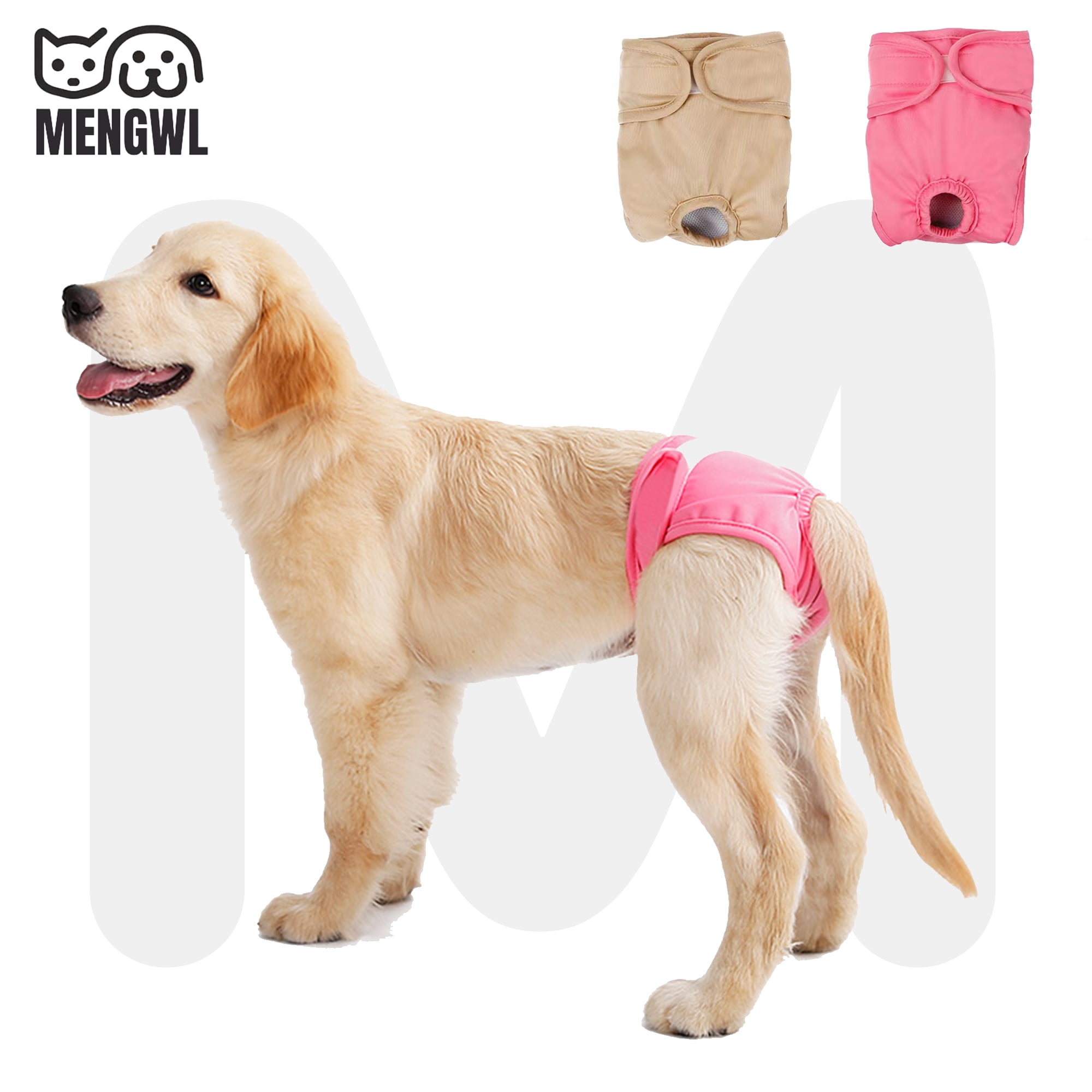 MENGWL Reusable Dog Diapers Female (2 Pack) Highly Absorbent - Main Image