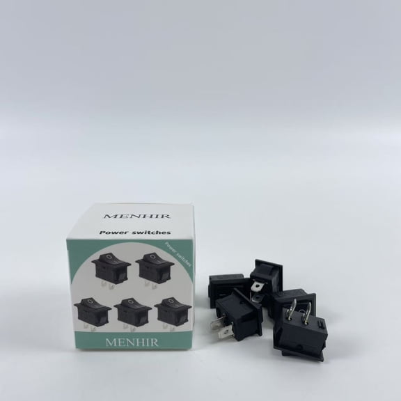 MENHIR Power switches, 5Pcs On/Off Boat Rocker Switch 5Pcs 2 Pin 2 Position Snap 12V 110V 250V