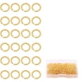 thumbnail image 1 of MENKEY 18K Gold Plated Jump Rings Non Tarnish 6mm 200pcs for Jewelry Making Findings, 1 of 4