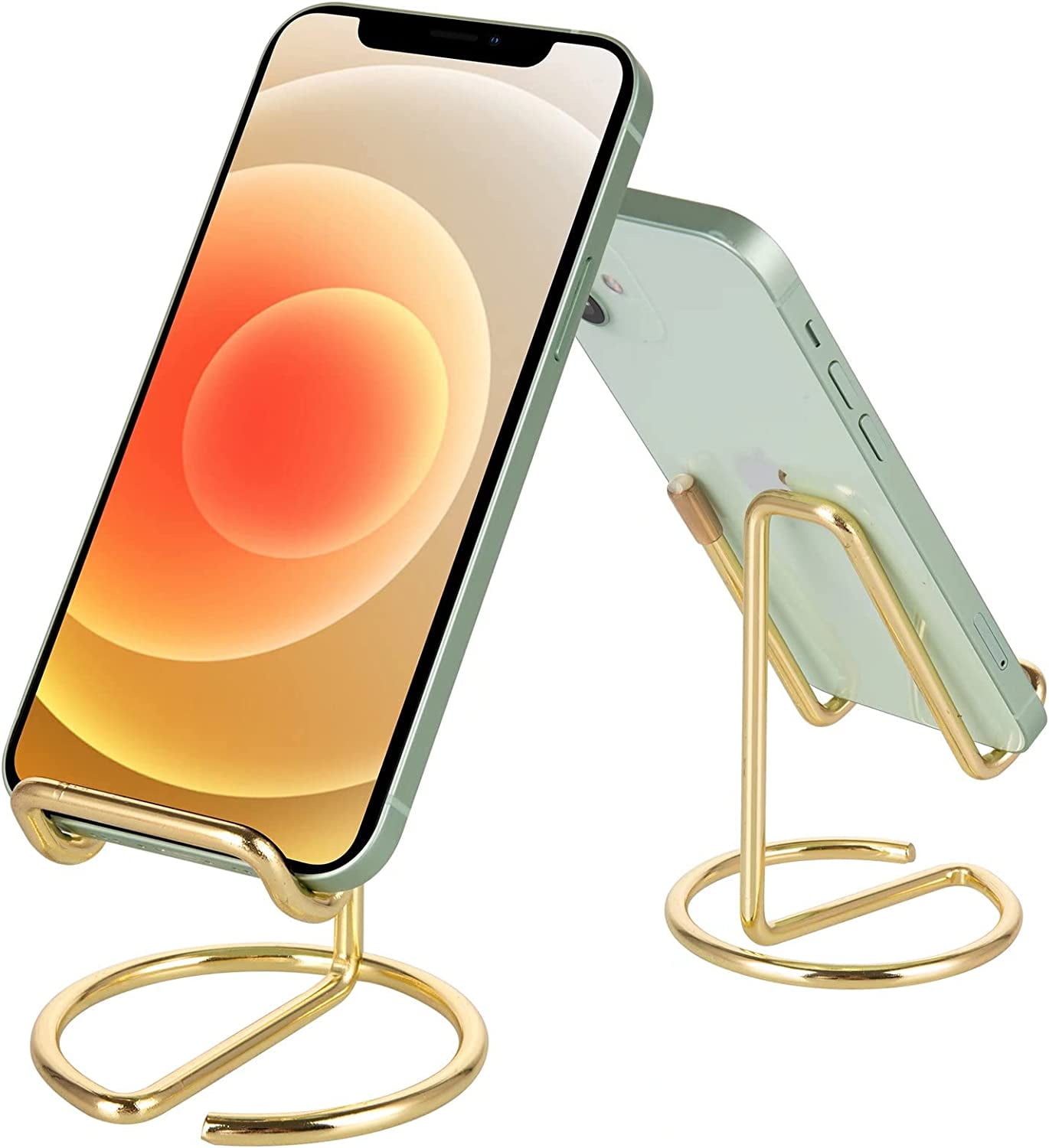 MENKEY Cell Phone Stand for Desk, Cute Metal Gold Cell Phone Stand - Main Image