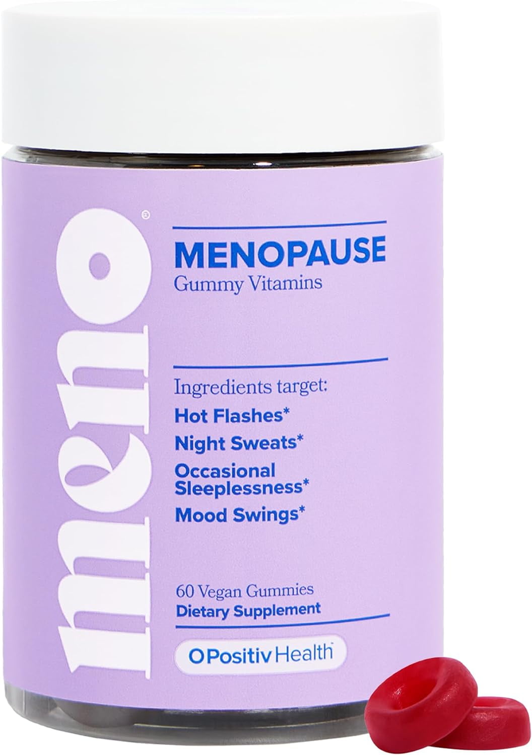 MENO Gummies for Menopause, 30 Servings (Pack of 1) HormoneFree Menopause Supplements for
