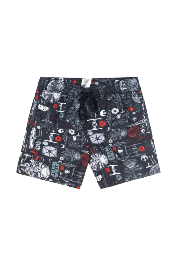 Men's Star Wars Vessels 6" Inseam Swim Trunks, XS to XL