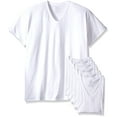thumbnail image 1 of MENS 6 PACK CLASSIC V-NECK T-SHIRTS - WHITE, M, Assorted, 1 of 3
