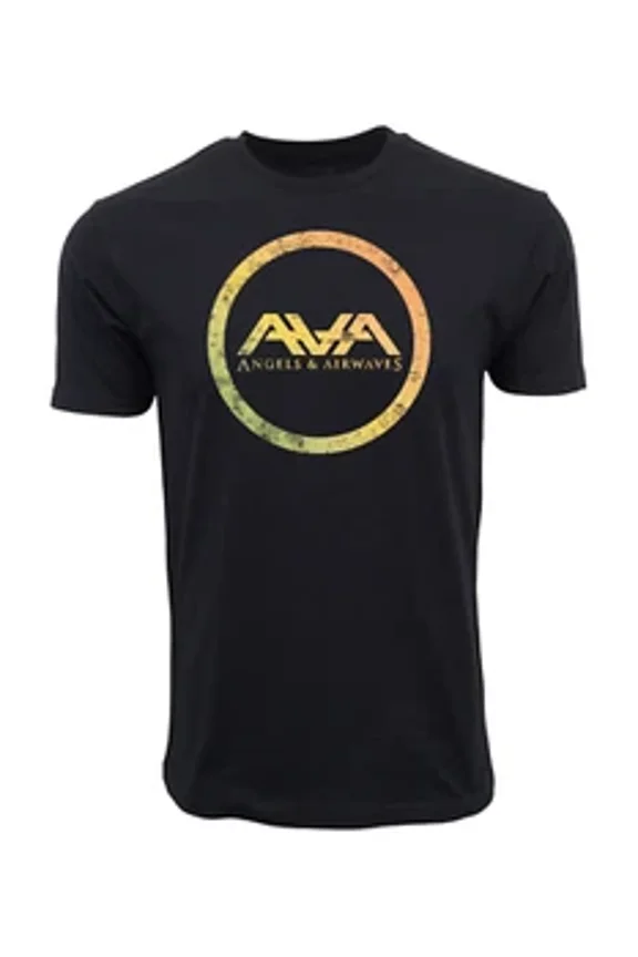 MENS ANGELS AND AIRWAVES CIRCLE LOGO T SHIRT