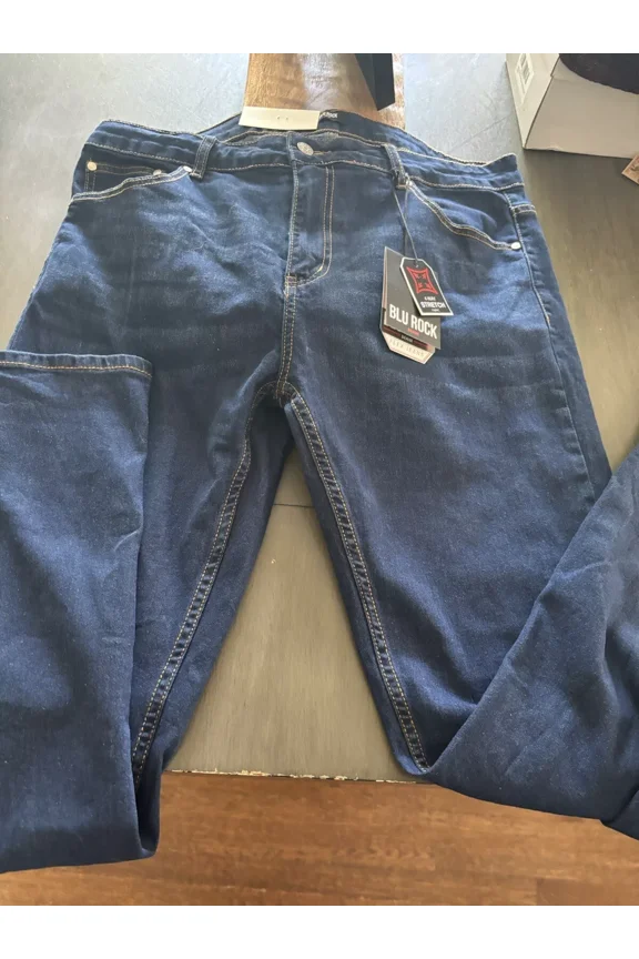 MENS BLU ROCK DENIM FLEX JEANS - SIZE: MEN 36X32 - MEDIUM WASH