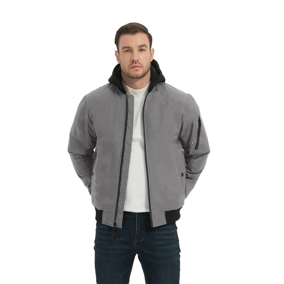 Hawke & Co Mens Stanton Hooded Bomber Jacket, Sizes S-2XL