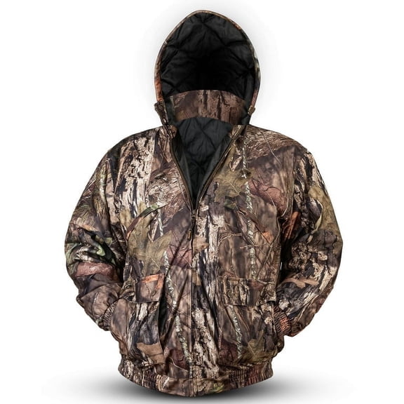 MENS INSULATED/ WATERPROOF MOSSY OAK CAMOUFLAGE TANKER JACKET- HUNTING- CAMPING, Break-Up Country, Large