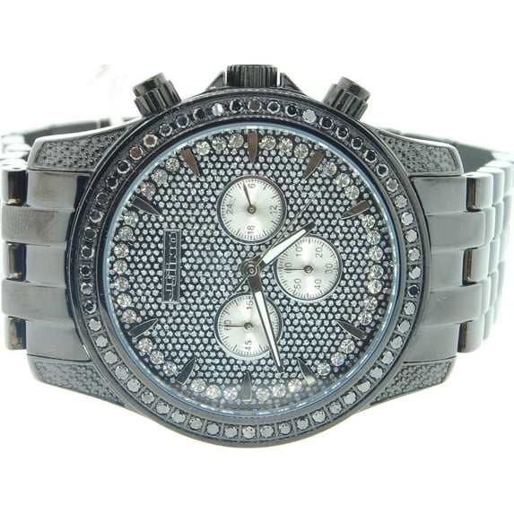 MENS /JOJO/JOE RODEO BLACK DIAMOND WATCH CURSH DIAL 2.25 CT 46MM PJ1170