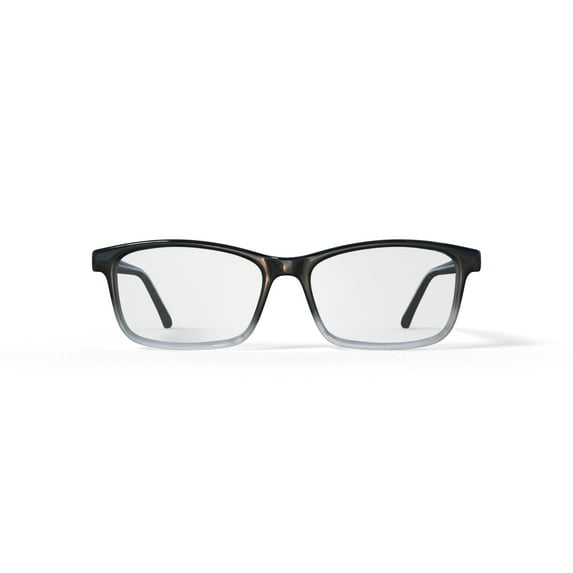 Walmart Men's Kevin Rectangular Prescription Eyeglasses with Case, Black Crystal