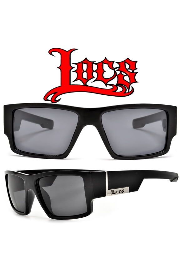 MENS LOCS OG GANGSTER LOWRIDER CHOLO DARK BLACK SHADES SUNGLASSES