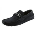thumbnail image 1 of MENS PAIR OF KINGS TOP KICKER BLACK SUEDE LEATHER MOCCASINS DRESS SHOES (Black, 8), 1 of 2